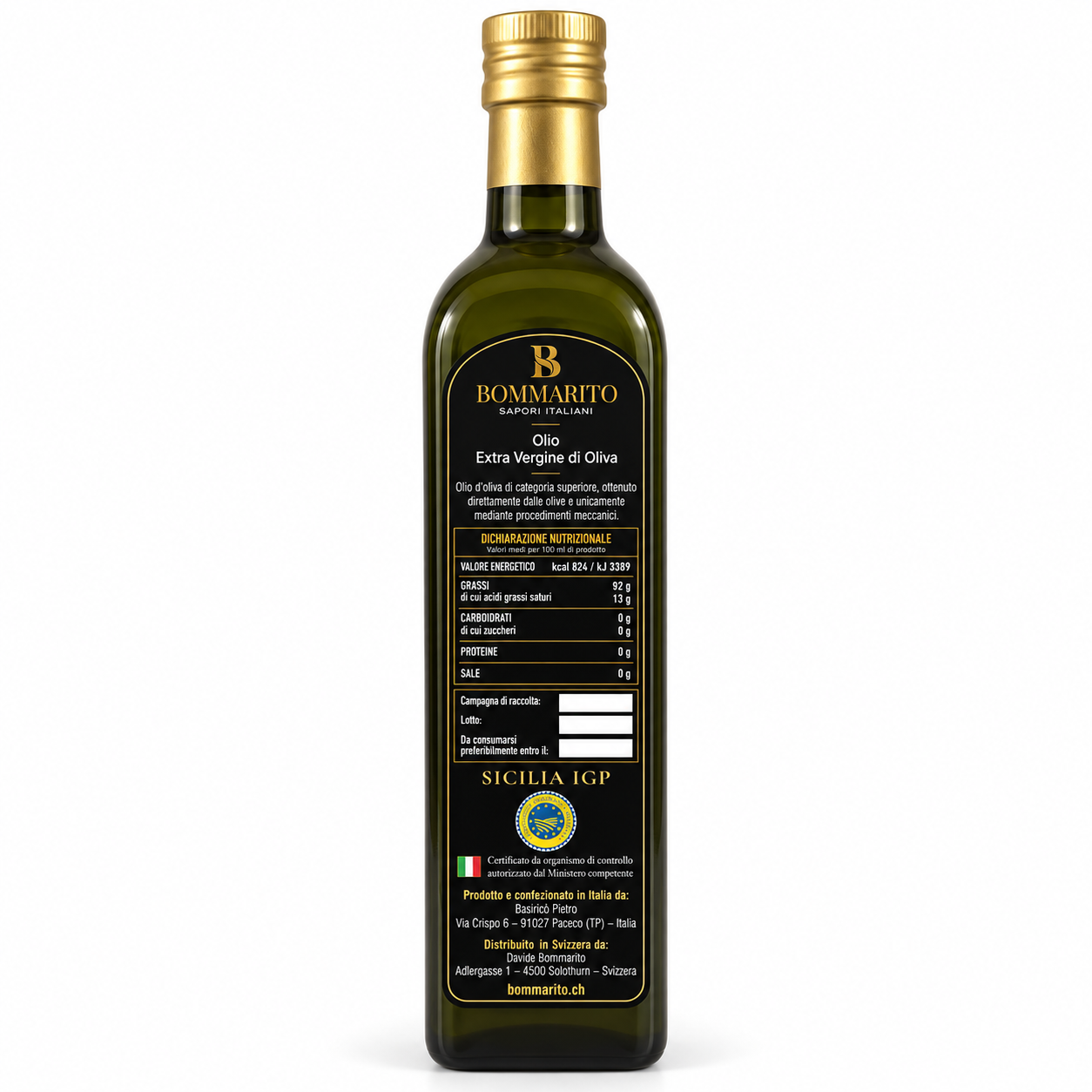 Bommarito – Olio Extra Vergine di Oliva IGP Sicilia 0,75 L - immagine 2