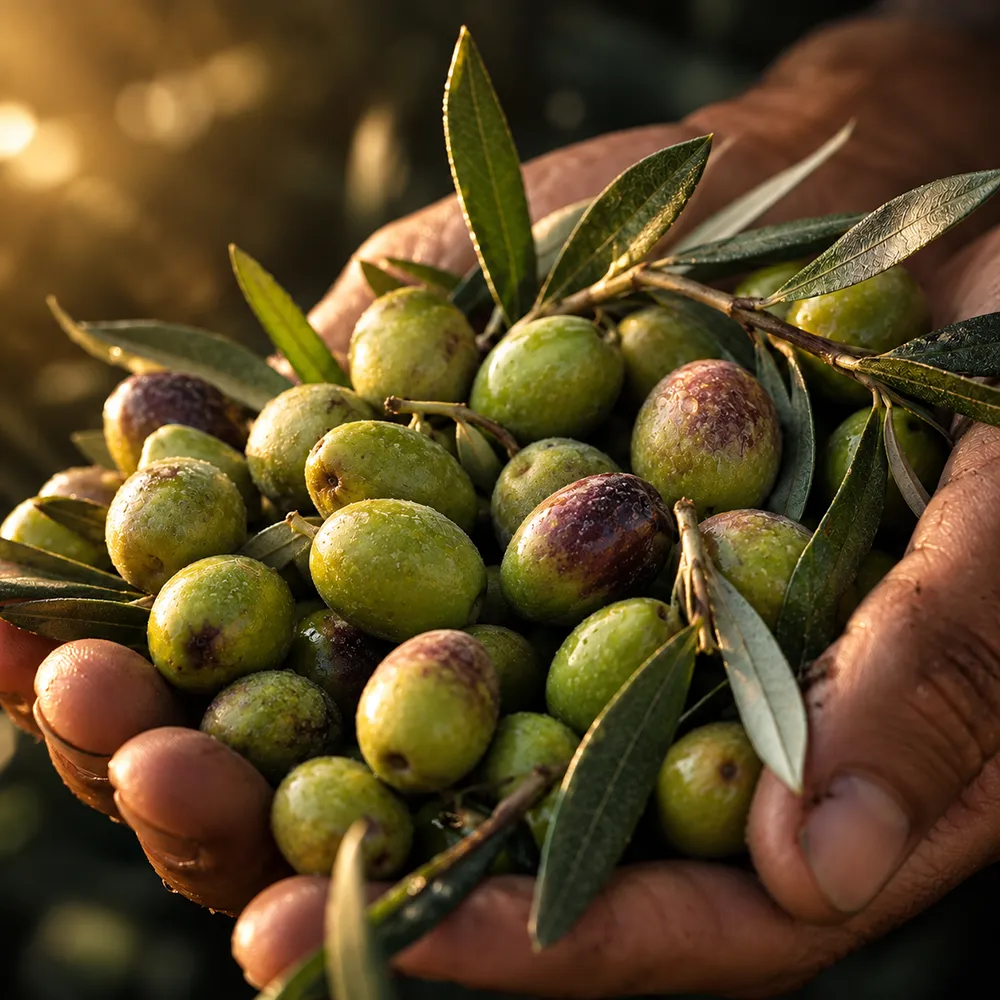 Olive siciliane raccolte a mano